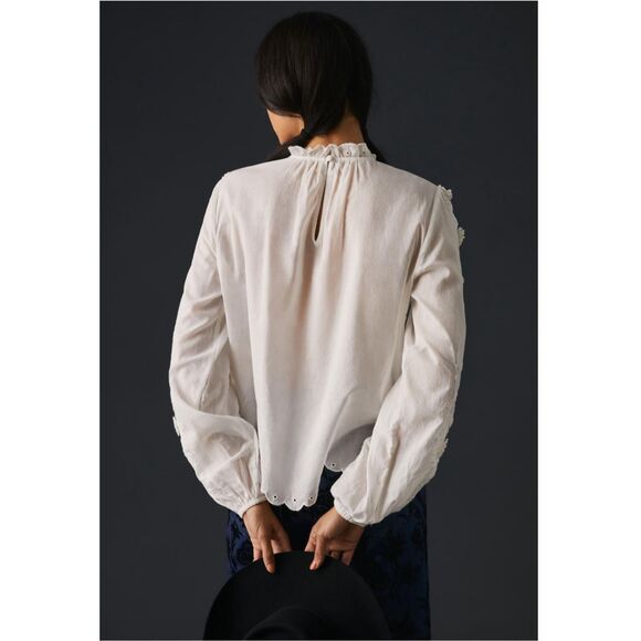 Anthropologie Embellished floral Blouse - Picture 2 of 15